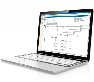 A laptop showing early planning of an HVAC installation