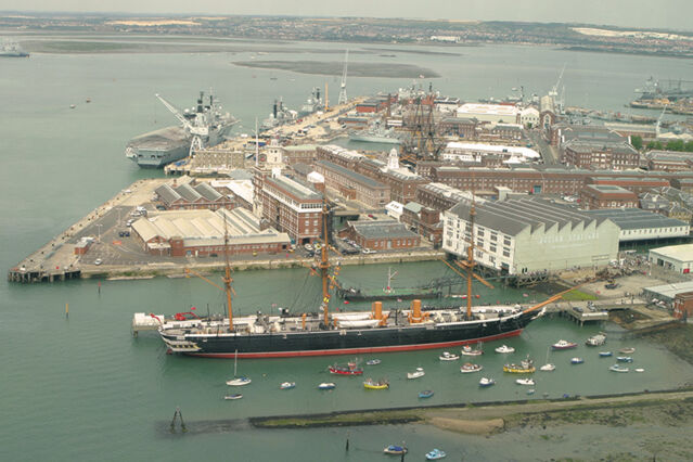 The HMS Warrior, docked in Portsmouth